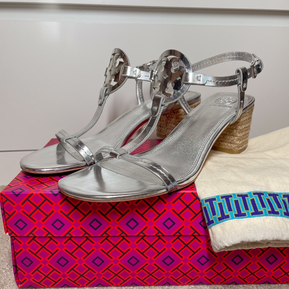 Tory Burch Miller Espadrille Heeled Sandals